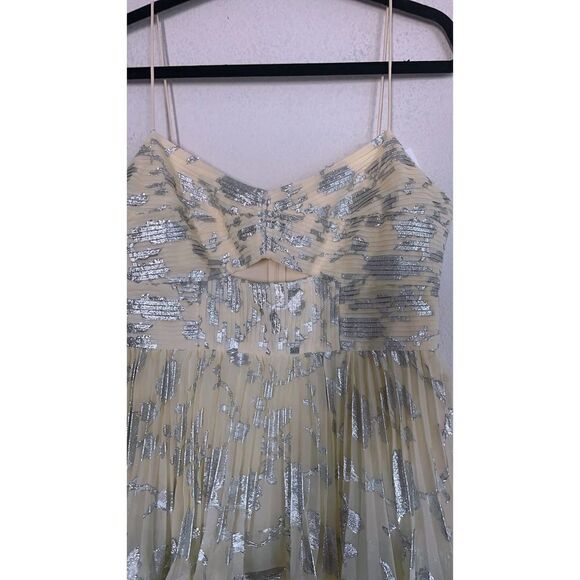 self-portrait metallic jacquard midi dress US10 - Picture 8 of 12